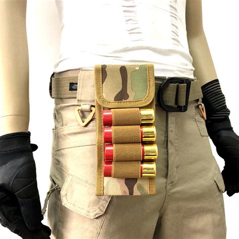 Tactical Round Gauge Belt Molle Shotgun Shell Pouch Waist Bag Sexiz Pix