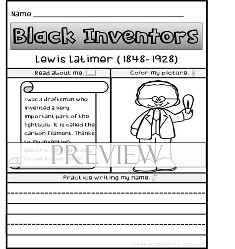 Free Printable African American Inventors Worksheet Printable Word Searches