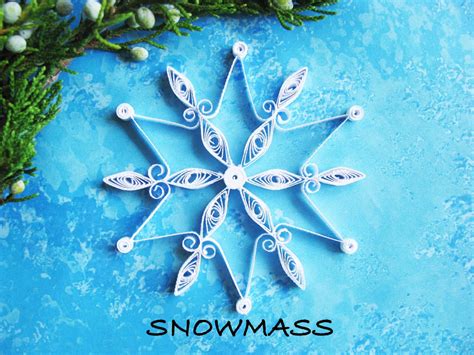 Single Snowflake From Set Snowbird Paper Quilled Ornament