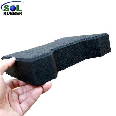 Sol Rubber Outdoor Driveway Recycled Rubber Brick Tiles Patio Pavers