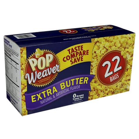 Pop Weaver Extra Butter Microwave Popcorn Shop Snacks And Candy At H E B