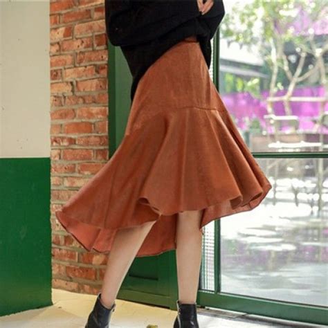 Te1518gjwl New Style Korean Fashion Irregular Wide Hem Skirt Fashion Korean Fashion Skirt