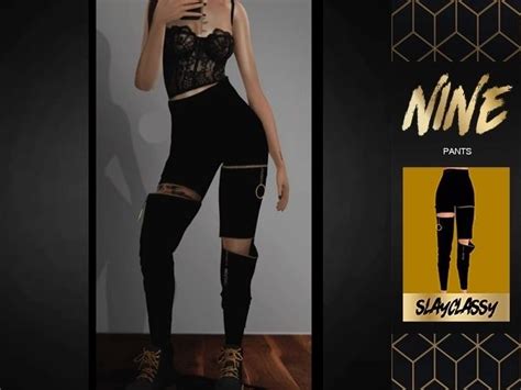 Slayclassy Nine Pants Sims 4 Mods Clothes Sims 4 Clothing Sims 4