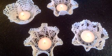 How To Make Candle Holders Out Of Lace Doilies Bc Guides