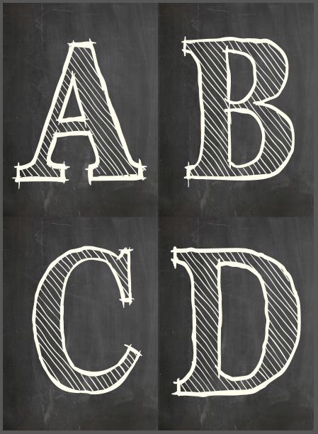 Chalkboard Lettering Alphabet Chalkboard Numbers Chalkboard Template