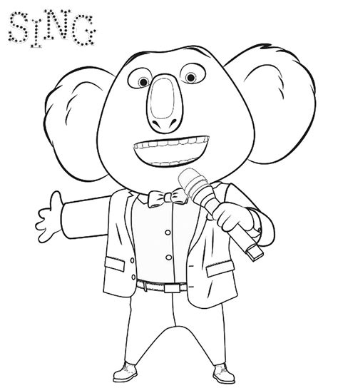 Here are images to print and color of characters well known by children, coming from the world of video games. Sing movie coloring pages