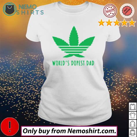 Cannabis Adidas Worlds Dopest Dad Shirt Hoodie Sweater Long Sleeve