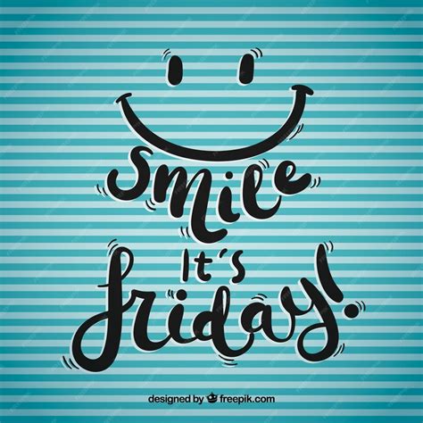 Premium Vector Smile Its Friday Background