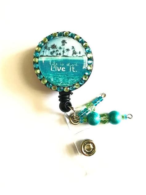 Id Badge Reel Holder Bling Nurse Retractable Badge Reel Quote Badge