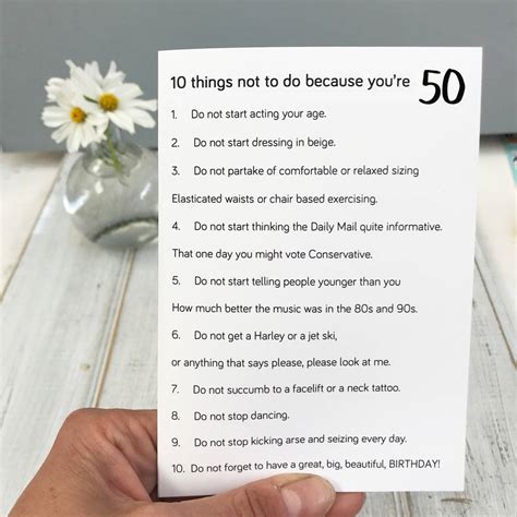 Funny 50th Birthday Poem Card By Helena Tyce Designs