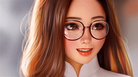 Anime Girl With Glasses