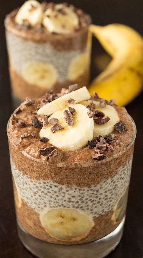 Banana Cacao Chia Seed Pudding Parfait Recipe Recipe Parfait