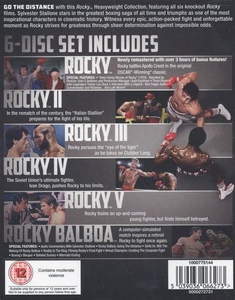 Rocky The Heavyweight Collection Blu Ray Film