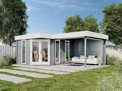 Mit dem anbau eines seitenflügels beginnen. 5-Eck Gartenhaus Lindau-40 mit Anbau | 5 eck gartenhaus, Gartenhaus mit terrasse, Gartenhaus