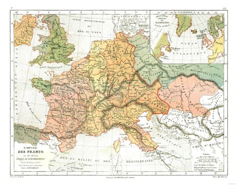 International Map Kingdom Of The Franks Contambert 1880 2944 X