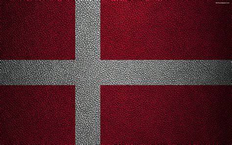 4k Free Download Flag Of Denmark Leather Texture Danish Flag Europe