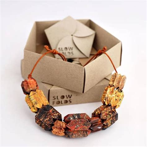 Ingenious Origami Jewelry Made From Upcycled Paper