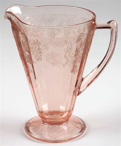 Pin On Pink Cherry Blossom Depression Glass By Jeannette