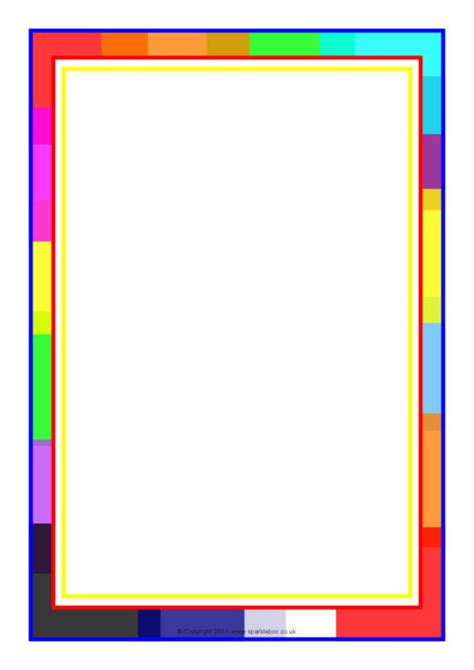 Colour Themed A4 Page Borders Sb5632 Sparklebox