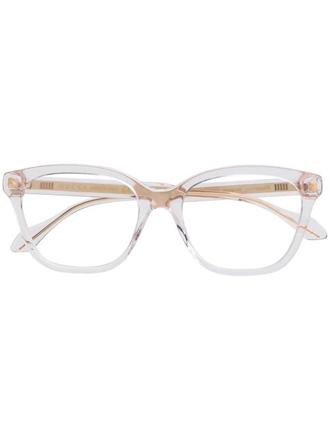 gucci eyewear clear frame glasses farfetch clear glasses frames clear frames square