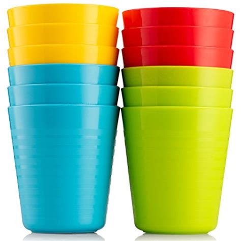 Kids Cups Set Of 12 Kids Plastic Cups 8 Oz Kids Drinking Cups