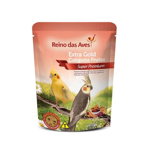 Reino Das Aves Extra Gold Calopsita Frutas 400g Reino Das Aves