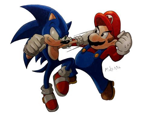 Mario Vs Sonic By Mikees On Deviantart