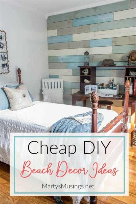 Inexpensive Diy Beach Decor Ideas And Small Bedroom Reveal Martys Musings