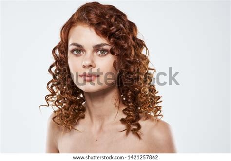 Beautiful Pretty Woman Naked Shoulders Hair Stock Photo Shutterstock