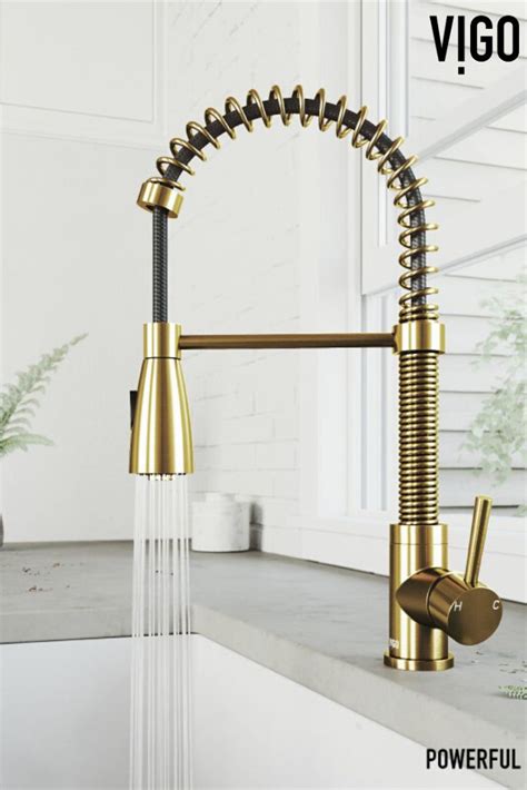 Comes with three different settings, sweeps, spray, and stream, which enable one to change water flow out of the outlet. Engineering excellence meets creative hardware in the VIGO ...