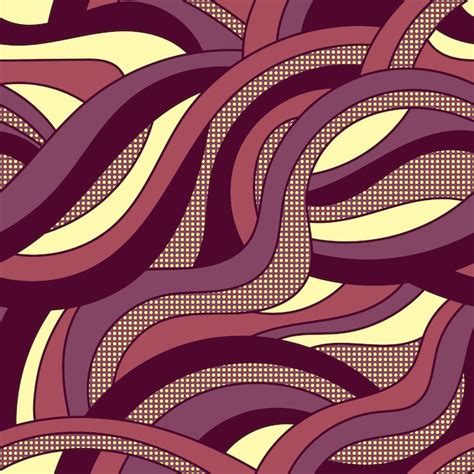 Premium Vector Seamless Pattern With Wavy Psychedelic Stripes