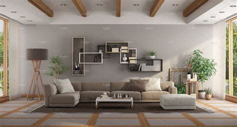 Large Minimalist Living Room High Quality Architecture Stock Photos