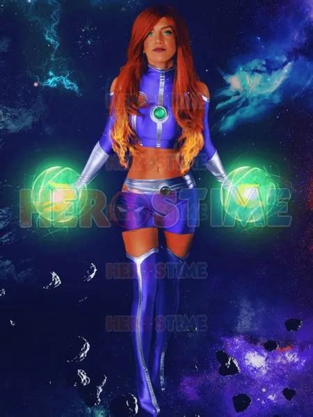 starfire cosplay costumes lycra spandex zentai leotards unitards girls women female ladys