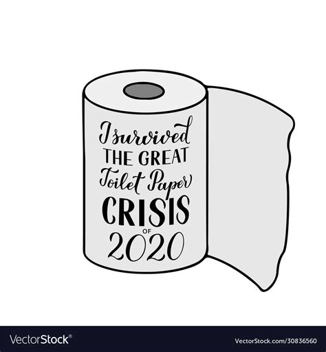 I Survived Great Toilet Paper Crisis 2020 Vector Image