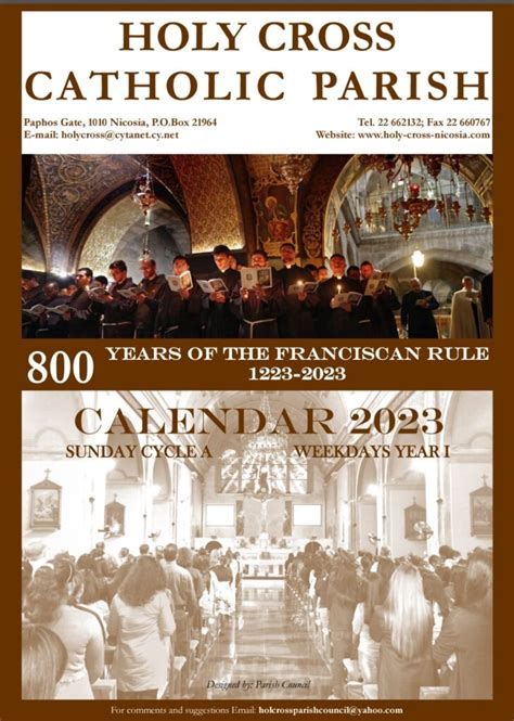 Holy Cross Parish Calendar 2023 Holy Cross Nicosia