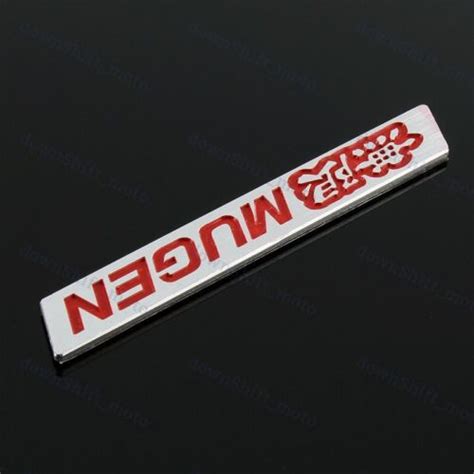 2pcs Mugen Red 3d Car Trunk Emblem Badge Sticker Decal For Honda Civic