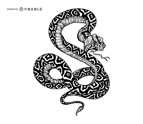 Baixar Vetor De Tatuagem De Ilustração De Cobra