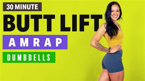 30 Minute Butt Lift Workout At Home With Dumbbells Grow Sculpt