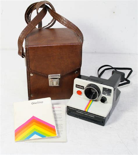Polaroid One Step Rainbow Instant Land Camera Vintage With Case And