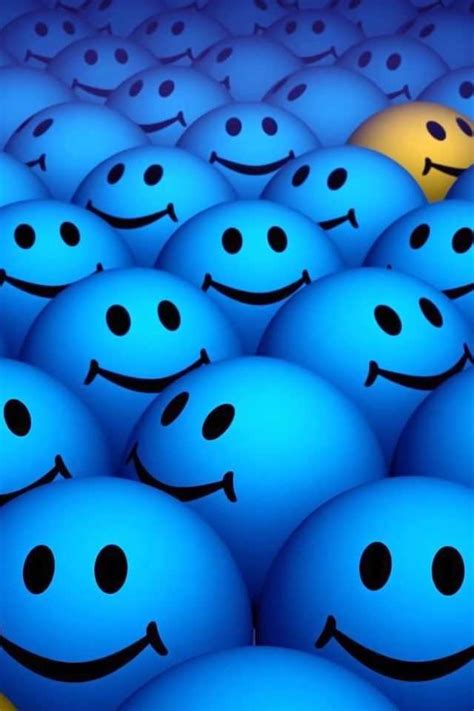 Blue Smiley Face Wallpaper En