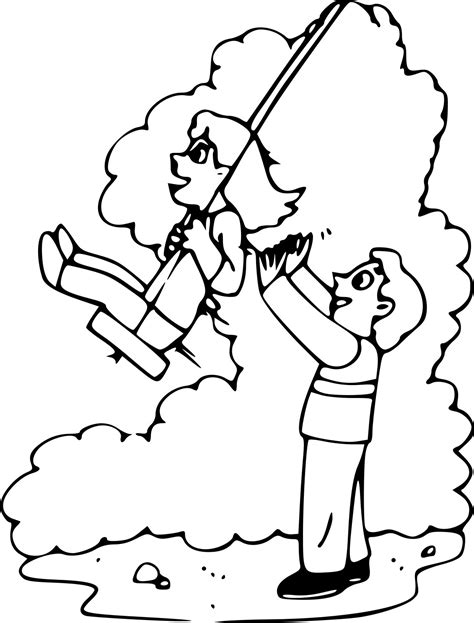 Father And Daughter Coloring Pages
