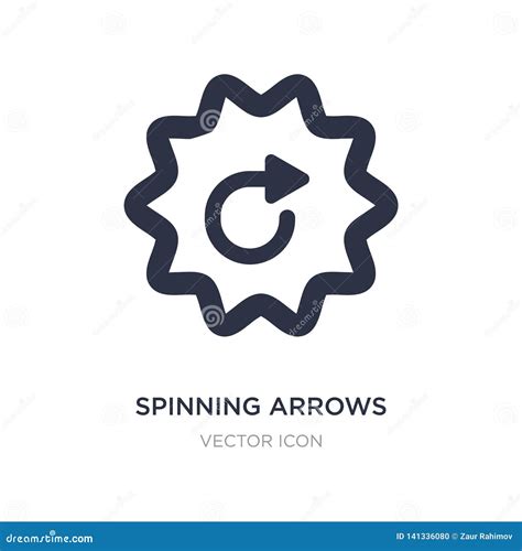 Spinning Arrows Icon On White Background Simple Element Illustration