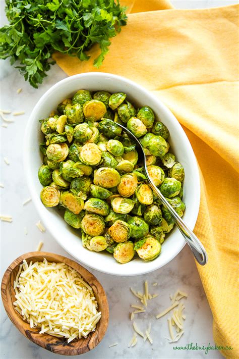 These crispy oven roasted brussel sprouts are an easy side dish the whole family will love. Easy Oven Roasted Brussels Sprouts {healthy side dish} - The Busy Baker