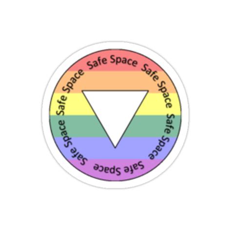 Triangle Club Safe Space Sticker Stickers By Usedasweapons Redbubble