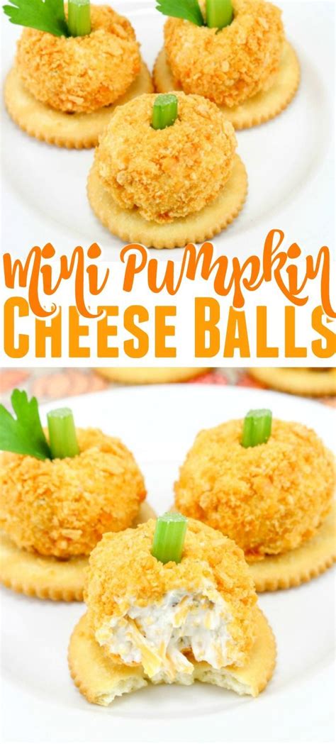 Mini Pumpkin Cheese Balls Recipe Appetizer Recipes Cheese Ball