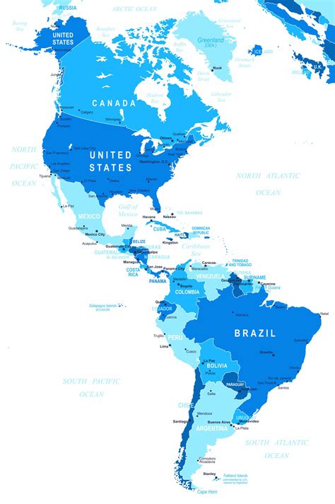 Popular 234 List North And South America Map