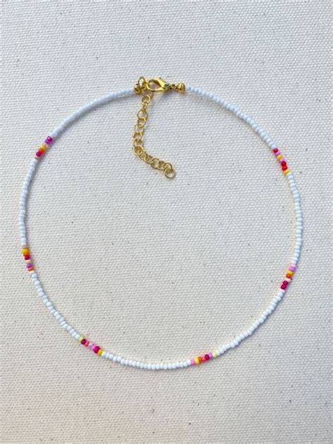 Simple Seed Need Necklaces Preppy Seed Bead Necklace Trendy Necklace