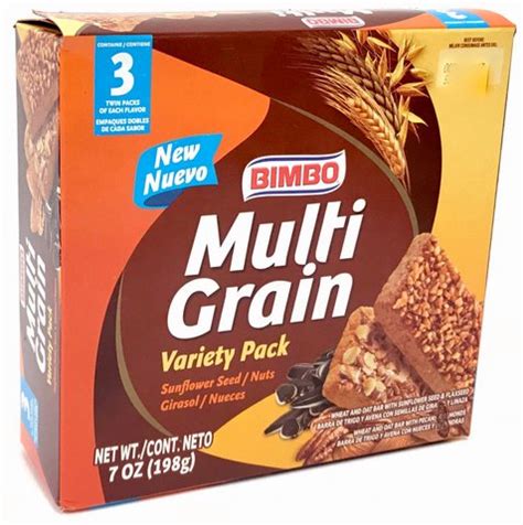 Bimbo Multigrain Variety Pack Nuts And Flaxseed Pack Of 3