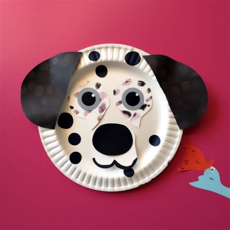 Diy Dalmatian Dog Paper Plate Craft For Kids