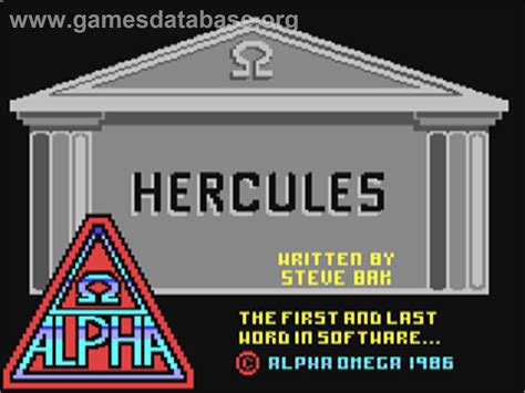 Hercules Commodore 64 Artwork Title Screen